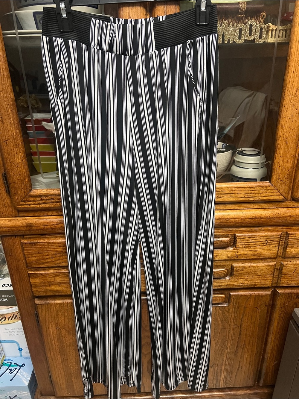 Black & White Vertical Stripe women’s Pants